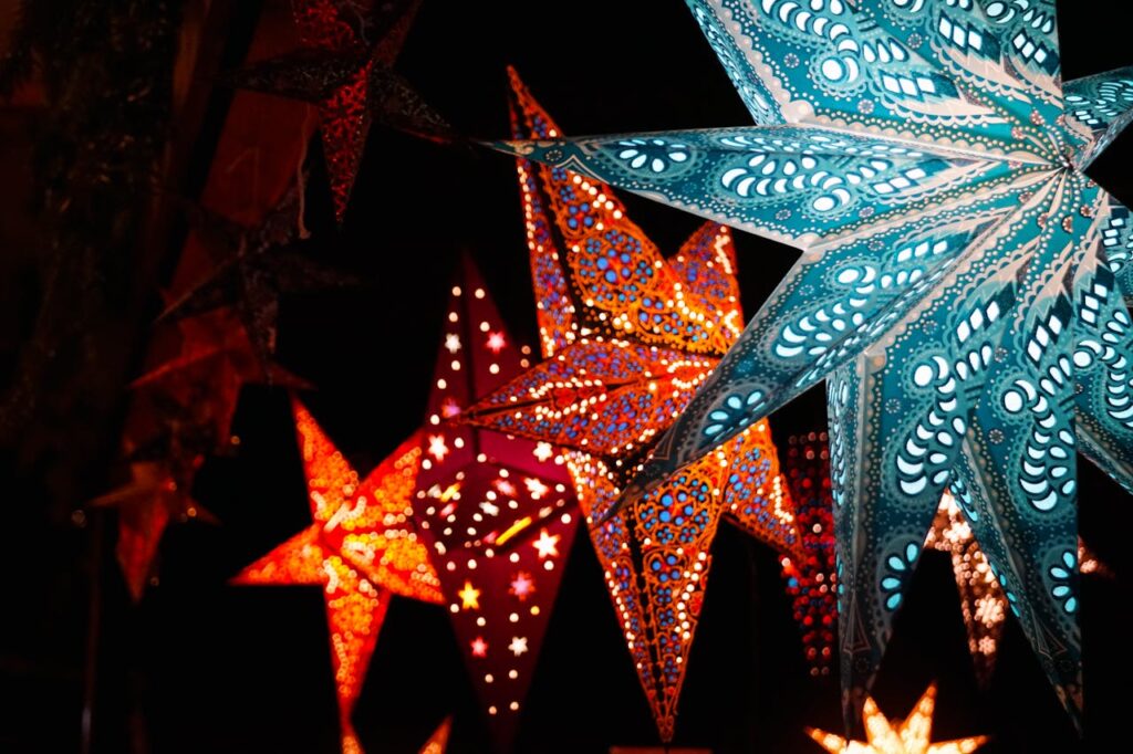 Lighted Christmas Stars